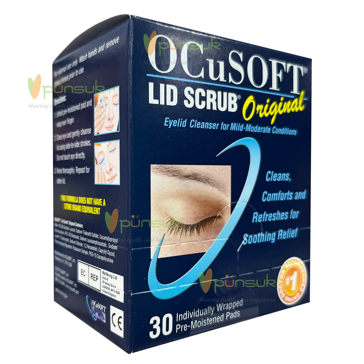 OCuSOFT LID SCRUB Original Pad สูตรออริจินัล 30 แผ่น 