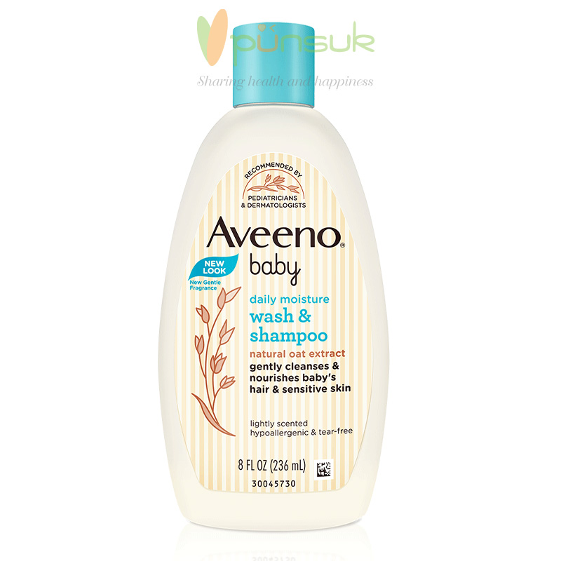 Aveeno Baby Wash & Shampoo 236ml. อาวีโน่ เบบี้ วอช แอนด์ แชมพูครีมอาบน้ำและยาสระผมเด็ก 236 มล.