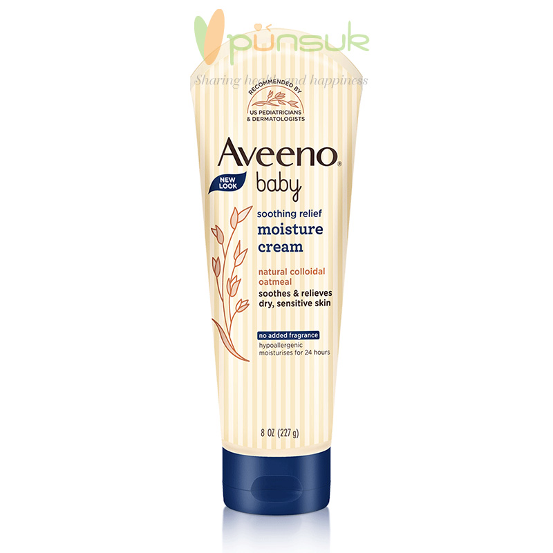 Aveeno Baby Soothing Relief Moisture Cream 227g. ครีมบำรุงผิว อาวีโน่ เบบี้ ซูตติ้ง รีลีฟ มอยส์เจอร์ ครีม 227 กรัม