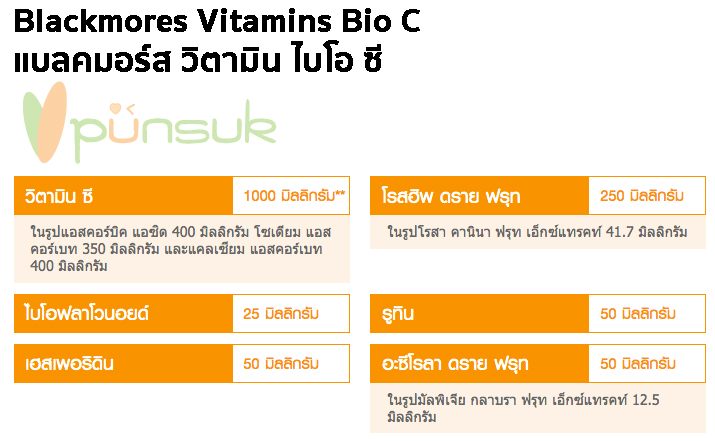 Blackmores Vitamins Bio C 1000 mg. (31 Capsules)