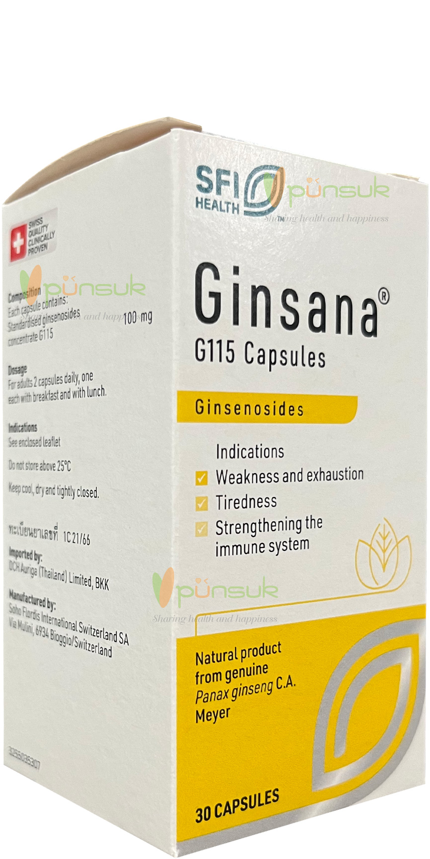 Ginsana G115 จินซาน่า จี115 (30 เม็ด)