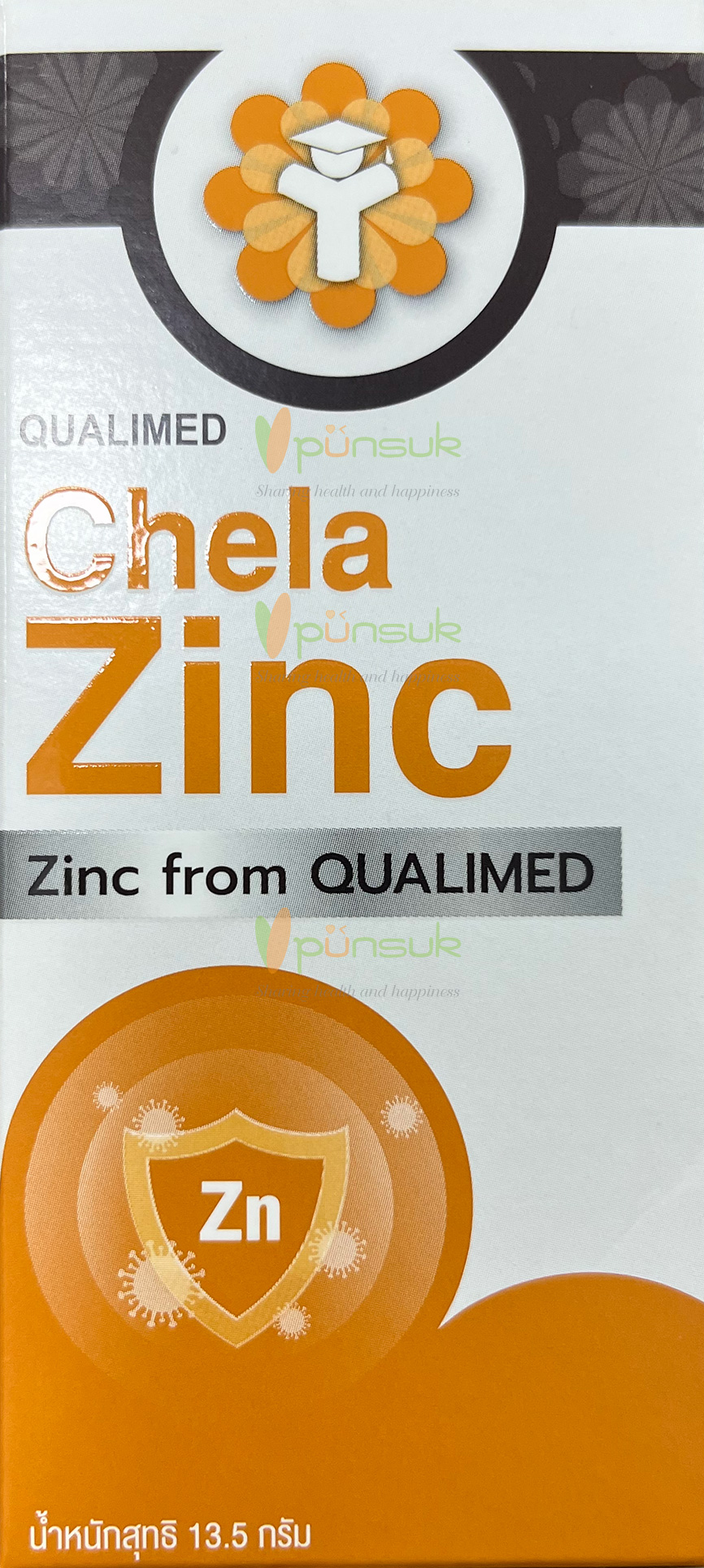 ChelaZinc CHELATED ZINC 15mg 30 เม็ด QUALIMED ควอลิเมด คีลาซิงค์ สังกะสี