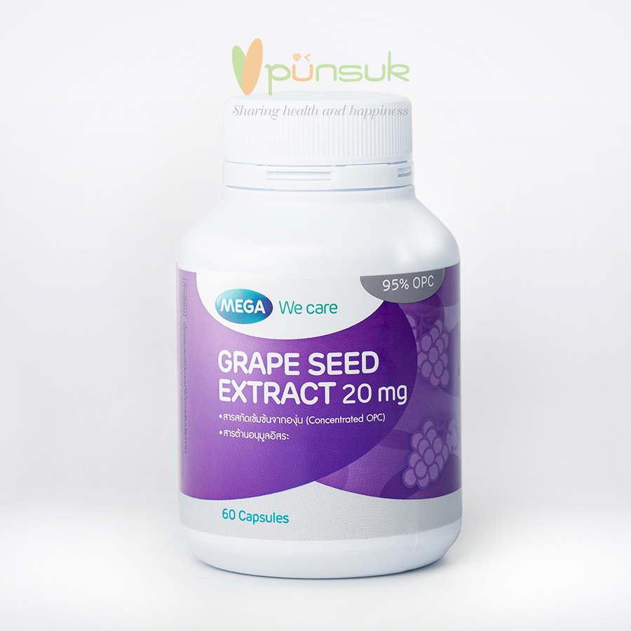 MEGA We care GRAPE SEED EXTRACT 20mg (60 Capsules)