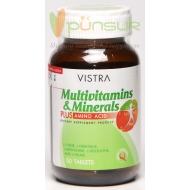 vistra multivitamins & minerals plus amino acid ราคา 3