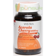 Vistra Acerola Cherry วิตามินซี อะเซโรล่า เชอร์รี่ 1000 mg. (45 Tablets)