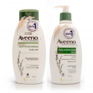 [Double Pack แพ็คคู่] Aveeno Daily Moisturizing Body Wash 354 ml. + Lotion 354 ml. อาวีโน่ เดลี่ มอยส์เจอร์ไรซิ่ง