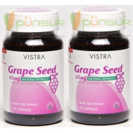 Vistra Grape Seed Extract เกรฟซีด สารสกัดจากเมล็ดองุ่น (30 capsules) x 2 ขวด