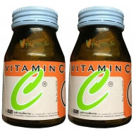 โปร 2 ขวด วิตามินซี 500 มิลลิกรัม องค์การเภสัชกรรม (GPO) Vitamin C 500 mg. 100 Tablets