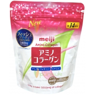 Meiji Amino Collagen 5000 mg ถุงละ 98 กรัม (ทานได้ 14 ครั้ง ครั้งละ 2 ช้อนโต๊ะเท่ากับ 7 กรัม)