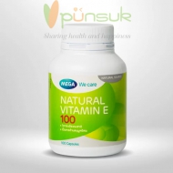 MEGA We care Natural Vitamin E 100 (100 Capsules)