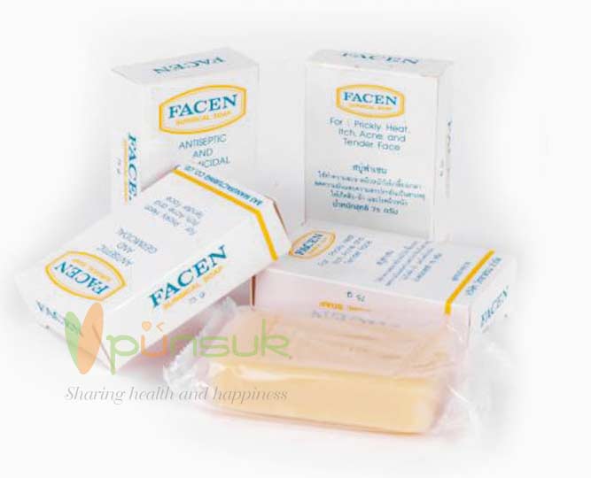 FACEN SOAP สบู่ฟาเซน 75G. รักษาสิวและป้องกันการเกิดสิว