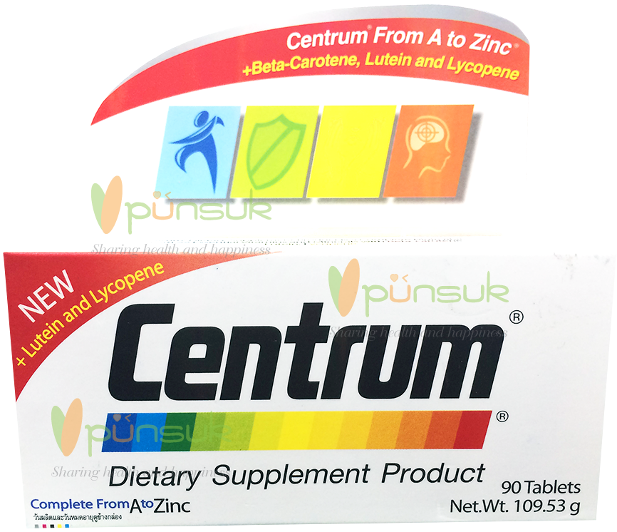 Centrum + Beta-Carotene, Lutein and Lycopene (90 Tablets)